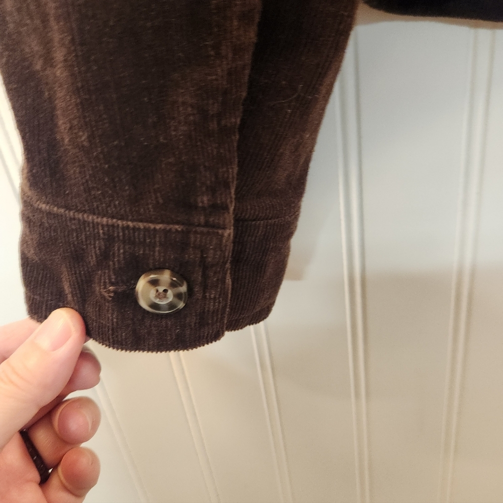 Per Se Women's Brown Corduroy Blazer Size L Classic Career Office Preppy Chic‎ - Picture 5 of 11